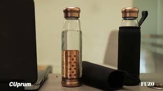 FUZO CUprum  Copper Charged Glass Bottle [upl. by Ynaoj]