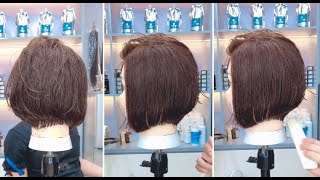 How to Perfect Graduated Bob Haircut Tutorial for women  Short Layered Bob Cutting Techniques [upl. by Armmat]