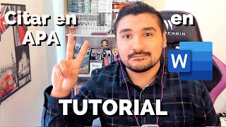 ¿CÓMO CITAR EN APA CON WORD [upl. by Femi]