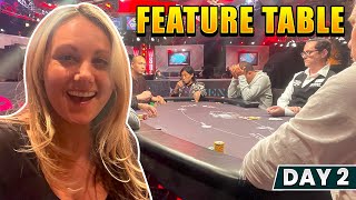 Day 2 PRESSURE Feature Table WSOP MAIN EVENT Poker Vlog [upl. by Ishmul]