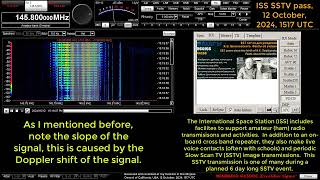 International Space Station ham radio SSTV pass 1458 MHz FM mode 12 October 2024 1517 UTC [upl. by Ninnahc738]