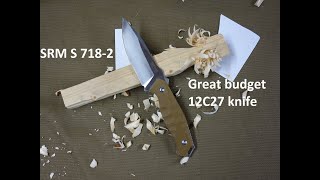 Pefect budget bushcraft knife SRM S7182 sandvik 12C27 steel [upl. by Eivod]