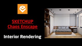 Enscape 3 For SketchUp  011 Realistic Interior Bedroom Rendering With ies Light [upl. by Marjana]