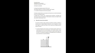 ATIVIDADE PRÁTICA  DISCIPLINA DE MECÂNICA DOS FLUÍDOS  UNINTER 1 [upl. by Nylcoj]