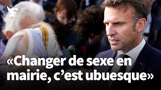 Le Nouveau Front Populaire propose de «changer de sexe en mairie» fustige Emmanuel Macron [upl. by Kcinom]