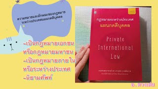 ลักษณะ ความหมายและนิยามศัพท์ของกฎหมายระหว่างประเทศแผนกคดีบุคคล Private International Law [upl. by Blinny44]