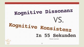 Kognitive Dissonanz und Kognitive Konsistenz  Beispiel [upl. by Ridinger35]