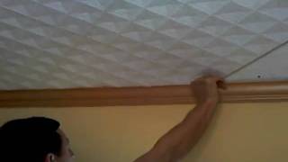 Styrofoam 20x20 Ceiling Tiles Installation Instructions from EuroDeco  Part 1 [upl. by Farlie]