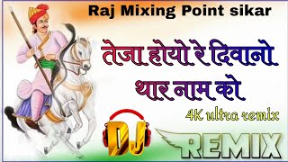 Teja Hoyo re diwano तेजा होयो रे दिवानो थार नाम को  राजस्थानी सोंग new tejaji dj song trading song [upl. by Elka157]