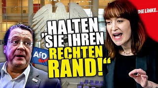 Linker Reagiert Auf Heidi Reichinnek Gegen AfD Im Bundestag  DIELINKE [upl. by Nimzay]