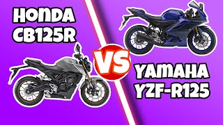 Comparison Honda CB125R Vs Yamaha YZF R125 Review  Price [upl. by Enyamert151]