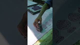 wooden block print 👣shortvideo woodenblocks printing [upl. by Hollerman113]