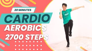 20MIN HIGHENERGY AEROBICS Cardio Workout • Low Impact • 2700 Steps • Keoni Tamayo • Workout 195 [upl. by Yelsgnik905]