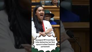 Youngest mp from maori tribe first speech in new zealand parliament shorts māori haka [upl. by Deryl]