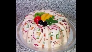 Gelatina de mosaico tres leches con durazno [upl. by Aluk470]