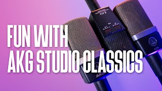 AKG studio classic microphones — Comparison of the AKG C214 C314 amp C414 XLS [upl. by Armallas]