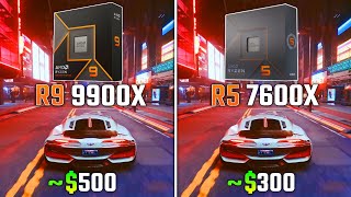 RYZEN 9 9900X vs RYZEN 5 7600X  Test in 6 Games [upl. by Airuam]