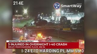 3 hurt in crash on I24 [upl. by Strephonn823]