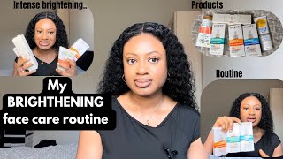 MY BRIGHTENING FACE CARE ROUTINE How to glow and brighten your face UNSPONSORED [upl. by Darnoc]