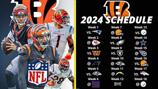 202425 Cincinnati Bengals Football Game Schedule [upl. by Enaasiali371]