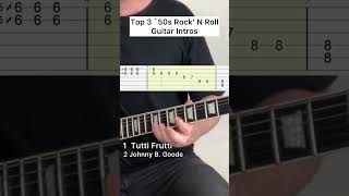 3 of the Best ‘50s Guitar Intros  Tabs guitarsheetmusic guitarbeginner easyguitartabs [upl. by Artus401]