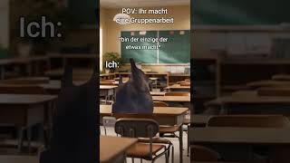 POV Ihr macht eine Gruppenarbeit 🫠 katzenvideos katzen shorts schule [upl. by Reider]