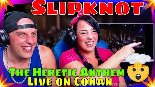 Slipknot  The Heretic Anthem  Live on Conan  2001  THE WOLF HUNTERZ REACTIONS [upl. by Ihcelek]