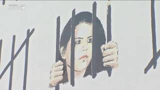 Banksy Paints Large Mural in Protest of Imprisonment of Zehra Dogan [upl. by Yentuoc]