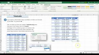 62 Excel Grunnkurs  Tabeller [upl. by Balkin]