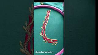 Embroidery Designs for Blouse Mechine Embroidery For Silk Saree Blouse machineembroidery shorts [upl. by Liauqram]