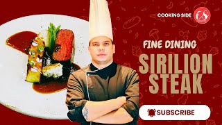 Fine dining beef steak 🥩  beef sirloin steak how to make beef steak cooking side [upl. by Quar]