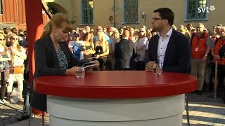 Jimmie Åkesson SD Belinda Olsson intervjuar partiledare 20150701 Sverigedemokraterna [upl. by Icyac]