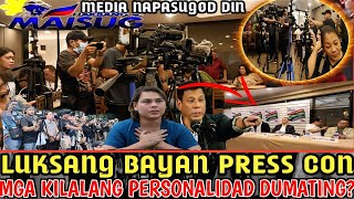 QUEZON CITY LUKSANG BAYAN PRESS CONMGA SIKAT NA PERSONALIDAD DUMATING MEDIA NAPASUGØD DIN [upl. by Suhail]