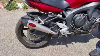 Yamaha Fazer FZ6 kit laterale evo titan carbon top  MASS exhaust [upl. by Segroeg]