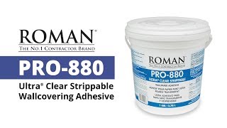 ROMAN PRO880  Ultra Clear Strippable Wallpaper Adhesive [upl. by Musser883]