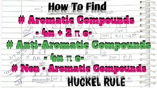 Aromatic AntiAromatic and Non Aromatic Compoundsहिंदी मेंAromaticity Organic Chemistry [upl. by Lenni386]