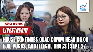 LIVE House continues quad committee hearing on EJK POGOsand illegal drugs PART 1 Sept 27 2024 [upl. by Htebazie]