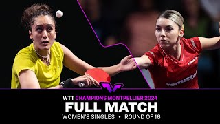 FULL MATCH  MANIKA BATRA vs Bernadette Szocs  WS R16  WTTMontpellier 2024 [upl. by Caryl469]