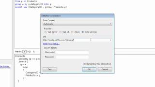 How to use LinqPad to query OData service with C LINQ amp WCF Data Services Client APIs [upl. by Alrak]