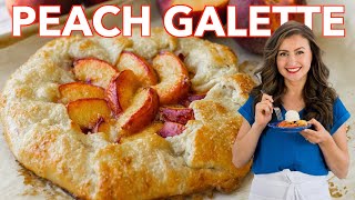 The Best Peach Galette Recipe  Easy Summer Dessert [upl. by Alius119]