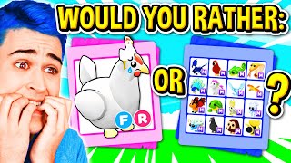 Extreme WOULD YOU RATHER Trading Challenge In Adopt Me Roblox  Jeffo SECRETS EXPOSED  😱 [upl. by Lairbag]