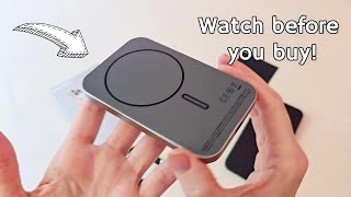 Magnetic Power Bank by Momax 5000mAh Wireless Portable Charger for iPhone Demo and Review [upl. by Claus852]