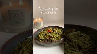 Easy Spinach Pesto Spaghetti 🌱  Healthy Dinner Idea 💌 [upl. by Lyndy]