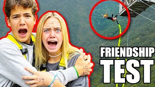 TESTING My Daughters EMOTIONAL BOND of FRIENDSHIP Jazzy amp Shae Bungee Jump [upl. by Roi]