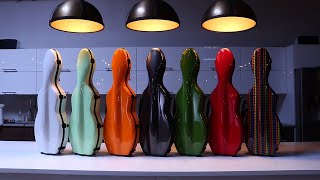 Tonareli CelloShaped Fiberglass Violin Case [upl. by Ahsatsana]