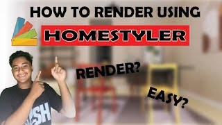 Beginner Practice  How To ‘Render’ With Homestyler [upl. by Oira]