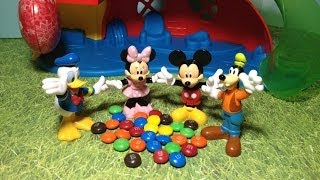 MICKEY MOUSE CLUBHOUSE Candy Surprise Toys Video [upl. by Ahsekam]