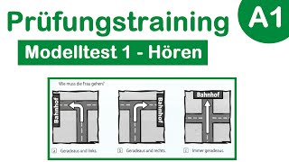 Goethe Zertifikat A1  Prüfungstraining  Modelltest 1  Hören mit Lösungen [upl. by Llenil460]