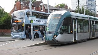 Nottingham Tram Replacement August Bank Holiday 2017 [upl. by Dempstor]