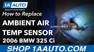 How to Replace Air Temp Sensor 0106 BMW 325Ci [upl. by Cirdes409]